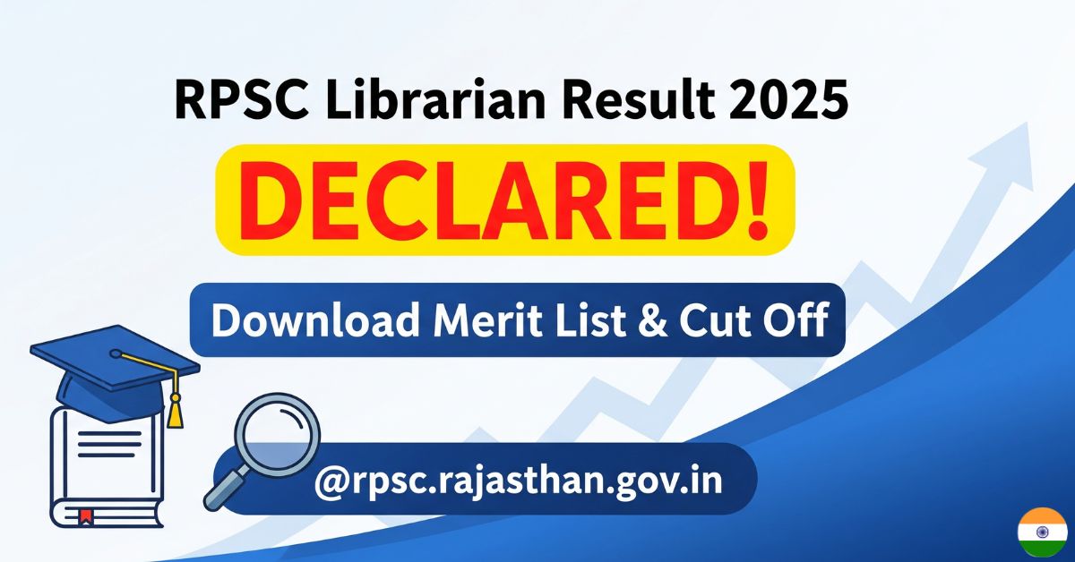 RPSC Librarian Result 2025 Declared